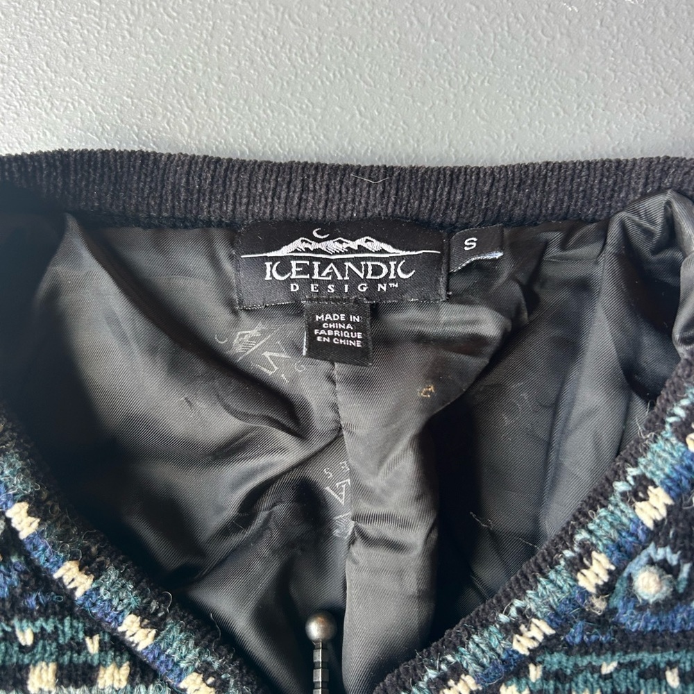 Women's Blue Patterned Jacket - image 3